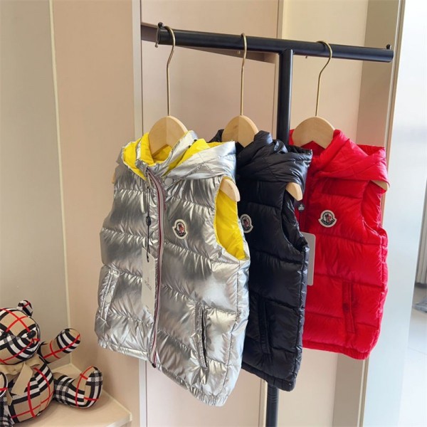 Moncler モンクレール ブランド 子供中綿ジャケット キッズ服 ボーイズ 中綿ベスト ダウンジャケット 冬ウェア ダウンベスト 暖かい 100 - 160cm