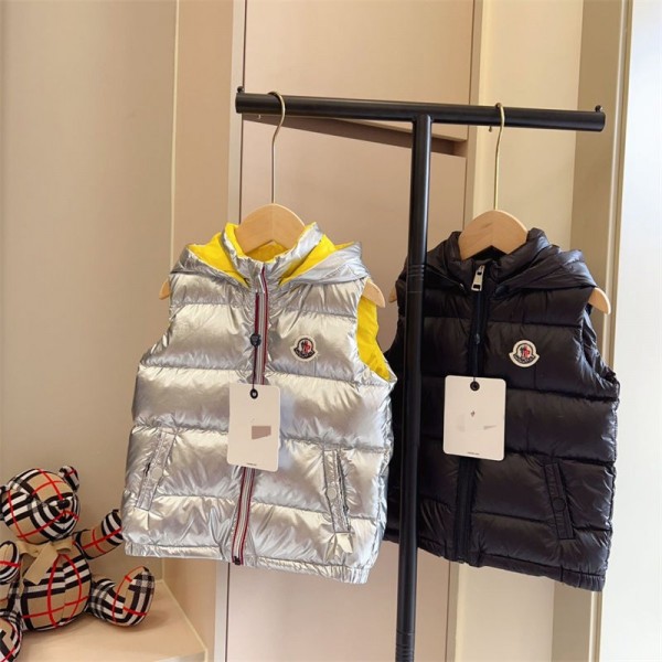Moncler モンクレール ブランド 子供中綿ジャケット キッズ服 ボーイズ 中綿ベスト ダウンジャケット 冬ウェア ダウンベスト 暖かい 100 - 160cm