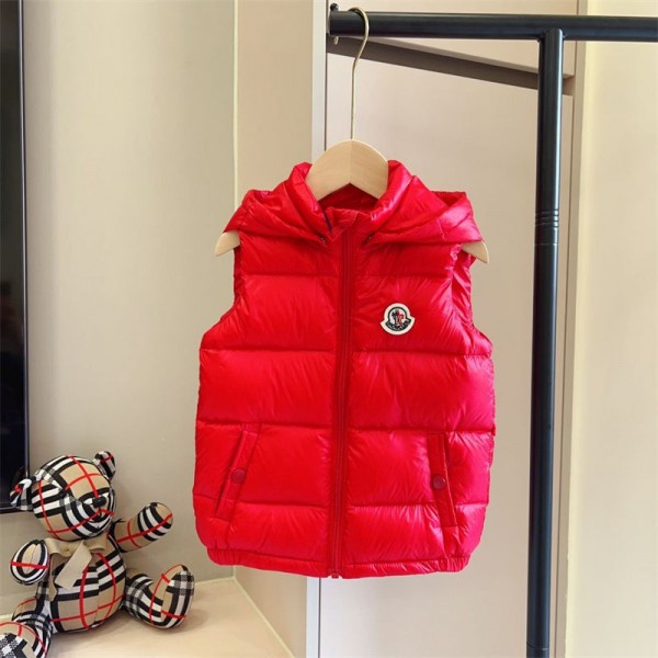 Moncler モンクレール ブランド 子供中綿ジャケット キッズ服 ボーイズ 中綿ベスト ダウンジャケット 冬ウェア ダウンベスト 暖かい 100 - 160cm