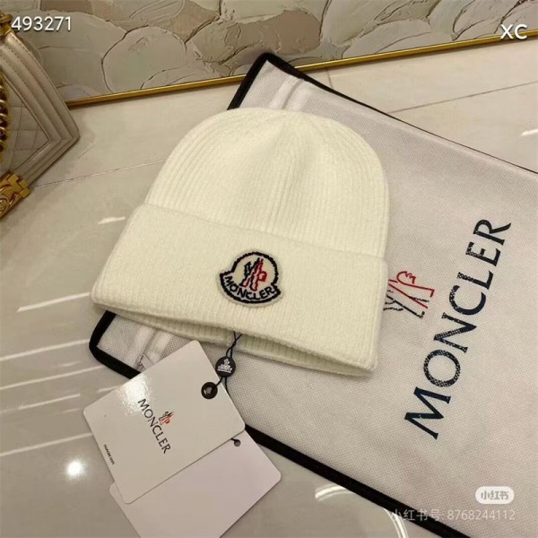 Moncler モンクレールハイブランド ニット帽 メンズ レディース ビーニー ロング 長め ブランド 秋 冬 洗える おしゃれ 黒 ブラック スキー スノボー 無地 防寒
