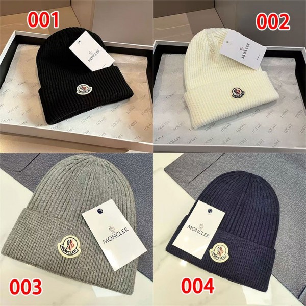 Moncler モンクレールブランド ニット帽 メンズ レディース 秋 冬 帽子 防寒 防風 伸縮性 ビーニー 小顔効果 おしゃれ 無地 シンプル 通勤 通学 アウトドア 4色展開 暖かい カジュアル 男女兼用
