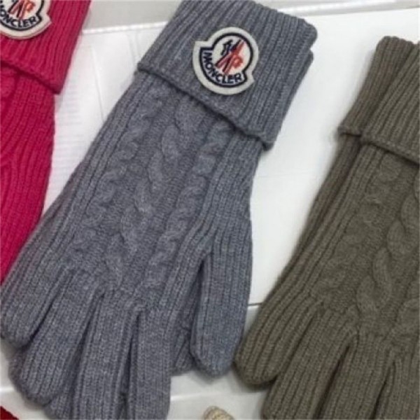 モンクレールブランド 手袋 メンズ 冬 防寒 Monclerレディースニット手袋 ファション 冬 防寒 温かい ニットグローブ 厚手 暖かい 保温 柔らか 伸縮性 持ち運びに便利 バイク サイクリング 通学 通勤 男女兼用
