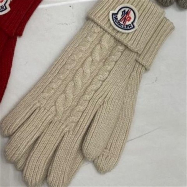 モンクレールブランド 手袋 メンズ 冬 防寒 Monclerレディースニット手袋 ファション 冬 防寒 温かい ニットグローブ 厚手 暖かい 保温 柔らか 伸縮性 持ち運びに便利 バイク サイクリング 通学 通勤 男女兼用