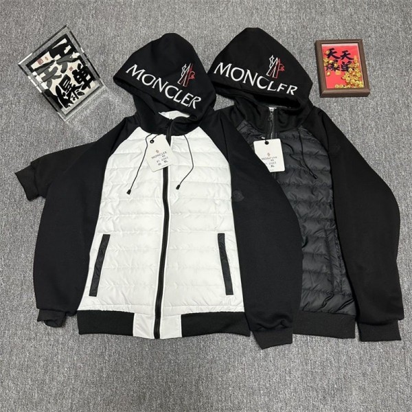 Moncler モンクレールハイブランド中綿ジャケット メンズ カジュアル S - 5XL 中綿コート ライトダウンジャケット 人気 アウター プリント柄 通勤 保温ジャケット 春秋冬 分厚い 防寒 防風 暖かい 通学