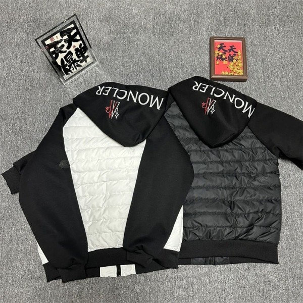 Moncler モンクレールハイブランド中綿ジャケット メンズ カジュアル S - 5XL 中綿コート ライトダウンジャケット 人気 アウター プリント柄 通勤 保温ジャケット 春秋冬 分厚い 防寒 防風 暖かい 通学