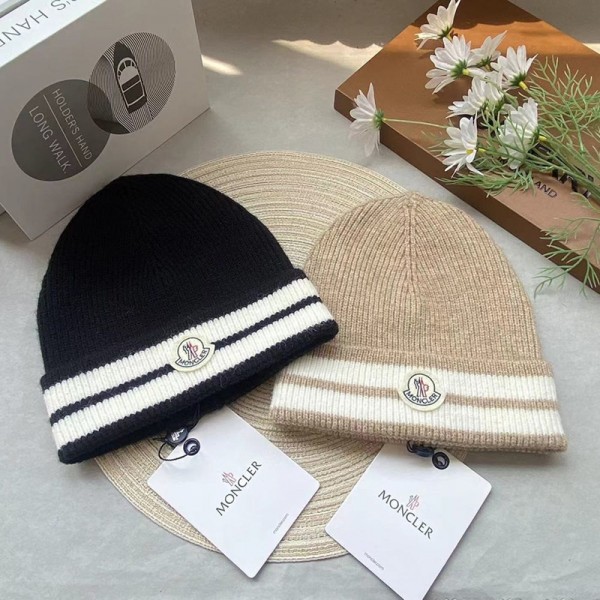 Moncler モンクレールハイブランドニット帽 メンズ 冬 ビーニー ニット帽子 防寒帽子 ニットキャップ ワッチキャップ おしゃれ 厚手 医療用 ふんわり 春 秋 冬 スキー 