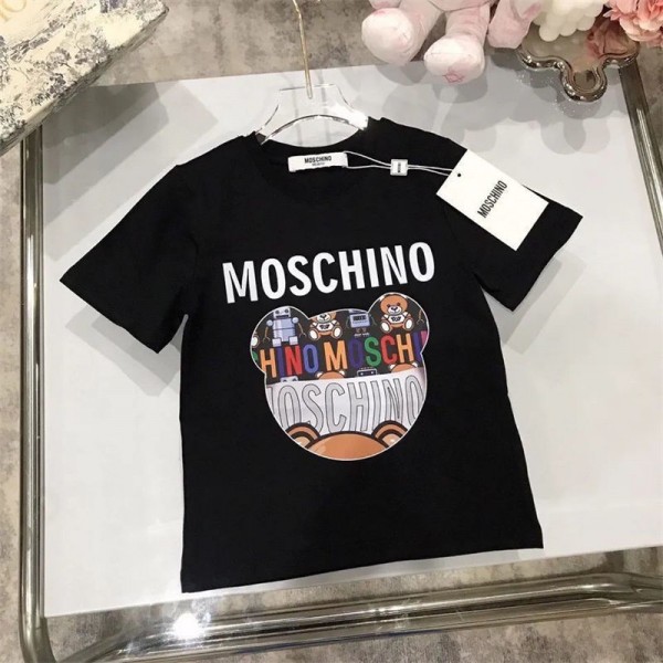 Moschino モスキーノブランド子供tシャツカットソー コピー 90 - 160cm ハイブランドキッズtシャツ偽物レディースメンズブランド夏tシャツオーバーサイズブランド 服 コピー 激安屋