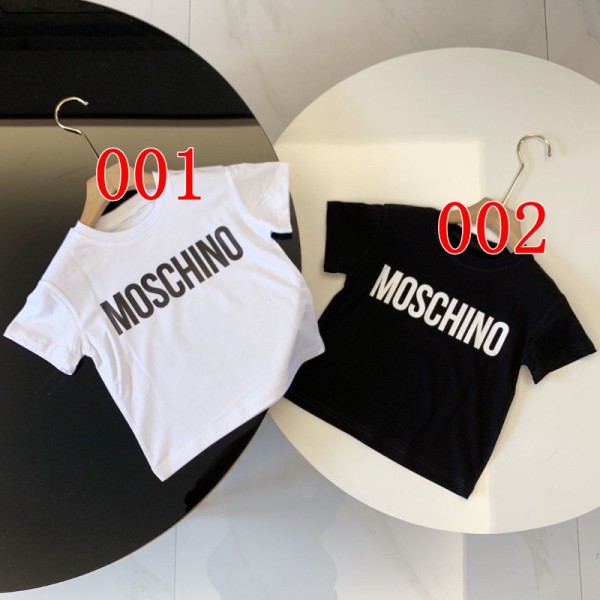 ハイブランドモスキーノMoschino 子供tシャツ 夏tシャツ キッズ服 かわいい ブランド半袖tシャツ 高品質 ボーイズtシャツ 激安パロディ 男女兼用 90-160cm