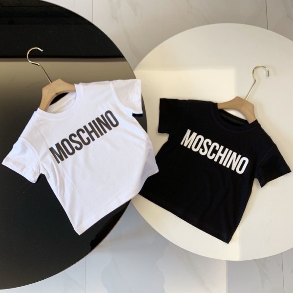 ハイブランドモスキーノMoschino 子供tシャツ 夏tシャツ キッズ服 かわいい ブランド半袖tシャツ 高品質 ボーイズtシャツ 激安パロディ 男女兼用 90-160cm