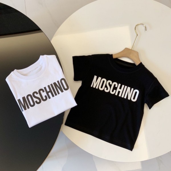 ハイブランドモスキーノMoschino 子供tシャツ 夏tシャツ キッズ服 かわいい ブランド半袖tシャツ 高品質 ボーイズtシャツ 激安パロディ 男女兼用 90-160cm