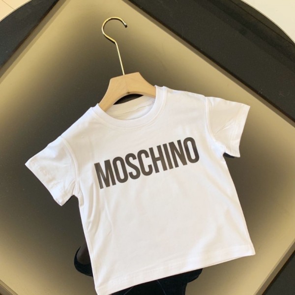 ハイブランドモスキーノMoschino 子供tシャツ 夏tシャツ キッズ服 かわいい ブランド半袖tシャツ 高品質 ボーイズtシャツ 激安パロディ 男女兼用 90-160cm