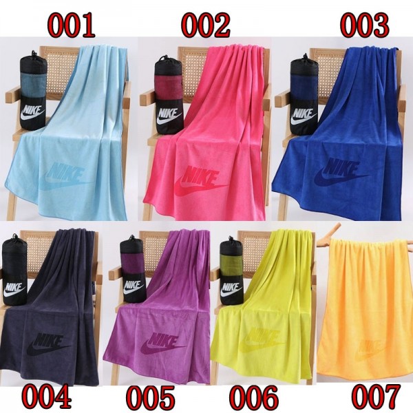 Nike ナイキビーチタオル 激安ブランドスポーツタオル メンズ シャワータオル 運動タオルブランドヘアドライタオル 軽量タオル 耐洗濯 