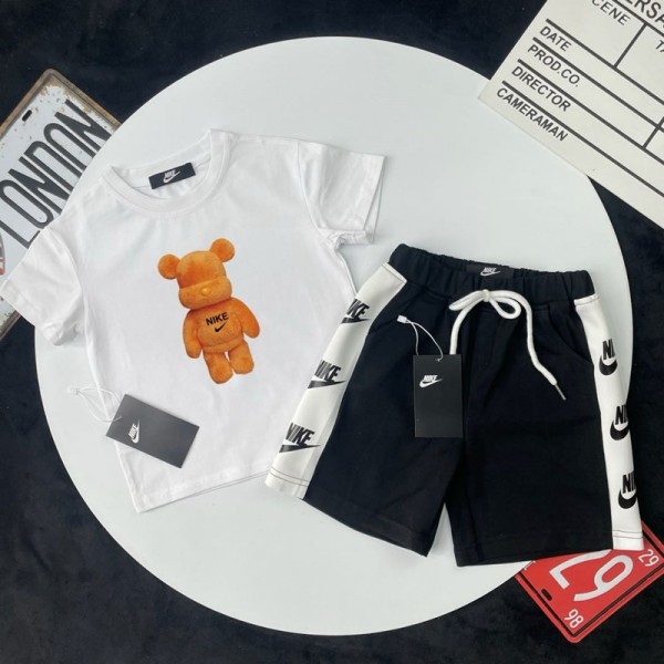 Nike ナイキブランド子供服 2点セット ボーイズ セットアップ 男の子 Tシャツ 半袖 ショートパンツ スポーツウェア スウェット 上下セット キッズ服 オシャレ 90-160cm