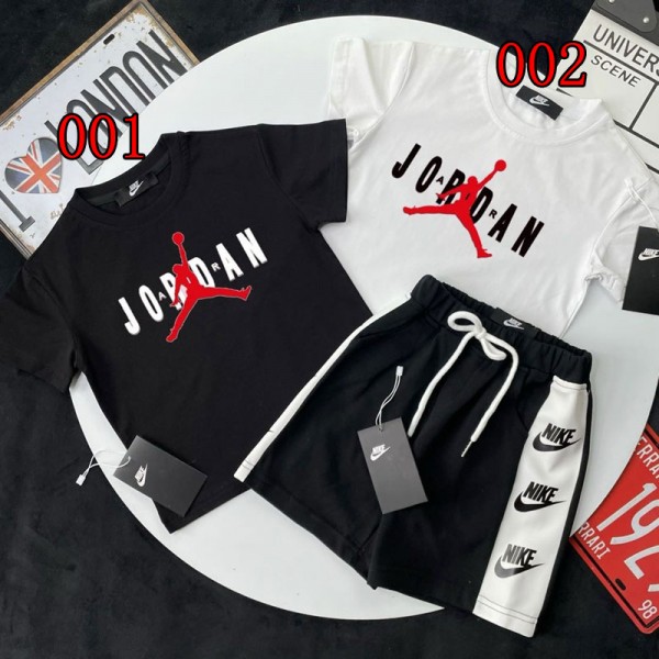 Nike ナイキブランドキッズ ボーイズ 男の子 半袖tシャツ2点セット 上下セットジャージ 半袖Tシャツ ショートパンツ 夏服 小学生 90-160cm カジュアル かっこいい アウトドアスポーツ スウェット ルームウェア 通園通学