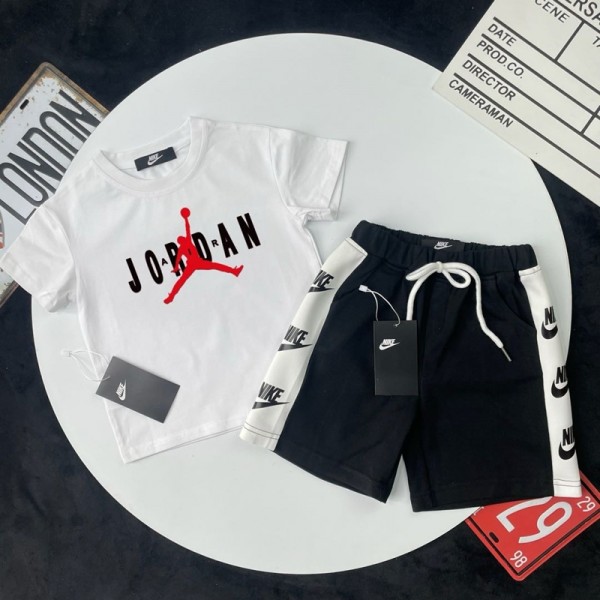 Nike ナイキブランドキッズ ボーイズ 男の子 半袖tシャツ2点セット 上下セットジャージ 半袖Tシャツ ショートパンツ 夏服 小学生 90-160cm カジュアル かっこいい アウトドアスポーツ スウェット ルームウェア 通園通学