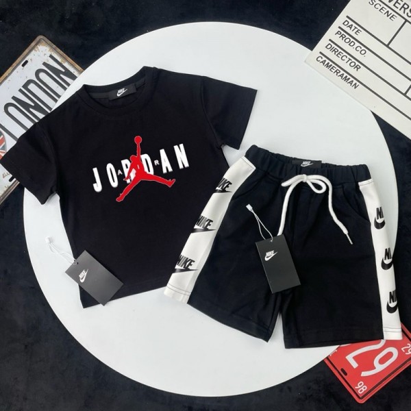 Nike ナイキブランドキッズ ボーイズ 男の子 半袖tシャツ2点セット 上下セットジャージ 半袖Tシャツ ショートパンツ 夏服 小学生 90-160cm カジュアル かっこいい アウトドアスポーツ スウェット ルームウェア 通園通学