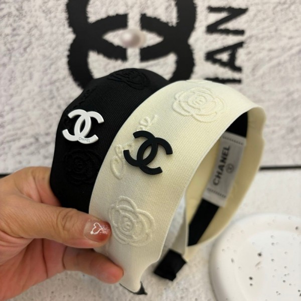 Chanel シャネルハイブランドヘアアクセサリーターバン風 ワイド カチューシャ シンプル ナチュラル 幅広 ヘア飾り ヘアアクセサリー 気質 かわいい 韓国