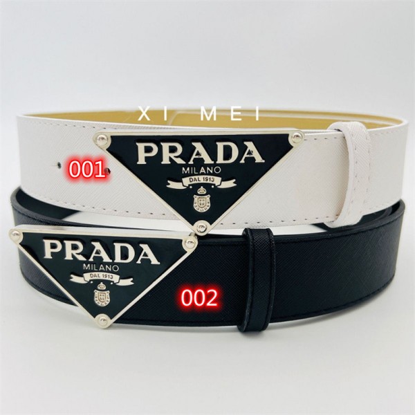 プラダ ベルト レディース 高級感 エナメルメタルのトライアングル 黒白 おしゃれ ブランド PRADA レザーベルト 105cm オートロック式 サイズ調整可能 革 紳士ベルト ロング ビジネス スーツ 仕事 ギフト用