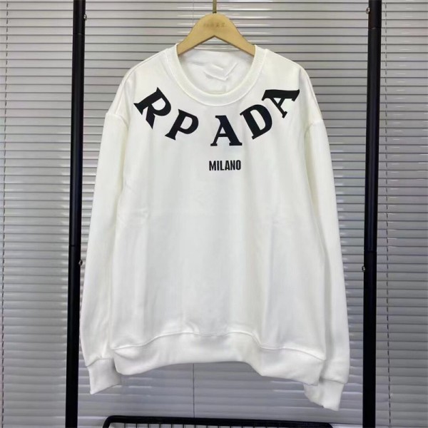 Prada プラダスウェットハイブランド秋冬オーバーサイズパーカーブランドレディースメンズプルオーバーブランドスウェット偽物 男女兼用S - 3XL