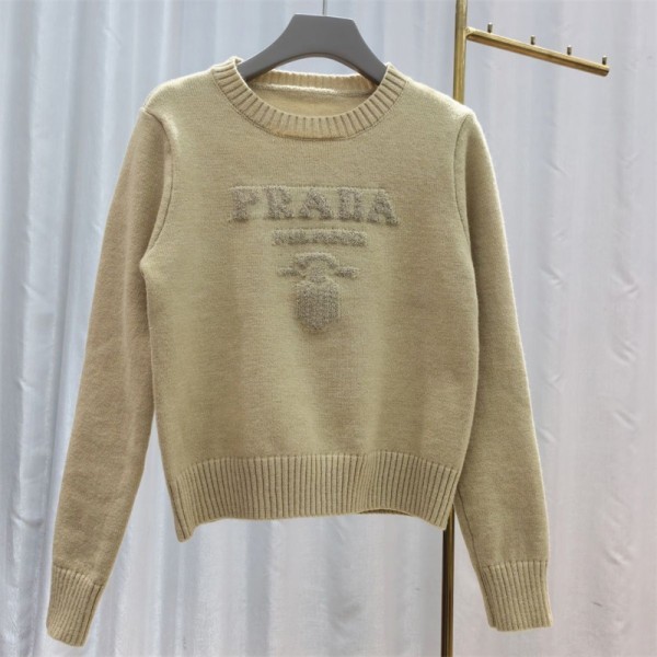 Prada プラダ ブランド セーター 厚手 秋冬 修身 ショット ニット製 ハイネック 人気 ファッション レディーズ