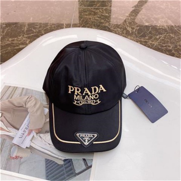 プラダ ブランド メンズ ベースボールキャップ レディース コットン Prada アウトドアハット レディースキャップ メンズゴルフ ランニング 帽子 100% UVカット 帽子 男女兼用 刺繍ロゴ 春 夏 秋 冬 スポーツ用