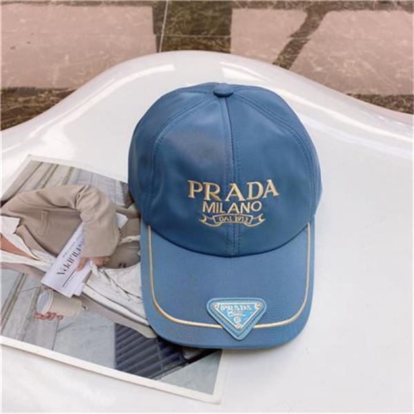 プラダ ブランド メンズ ベースボールキャップ レディース コットン Prada アウトドアハット レディースキャップ メンズゴルフ ランニング 帽子 100% UVカット 帽子 男女兼用 刺繍ロゴ 春 夏 秋 冬 スポーツ用