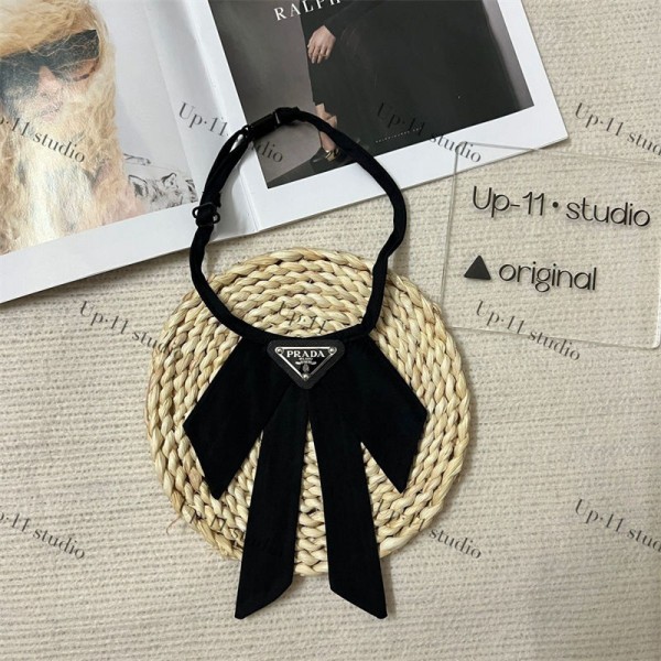 プラダブランドスクールリボン クロスタイ Prada リボンタイ 蝶結び 無地 アクセサリー 男女兼用 結婚式 オフィス 披露宴 パーティー 首周りサイズ調整可能