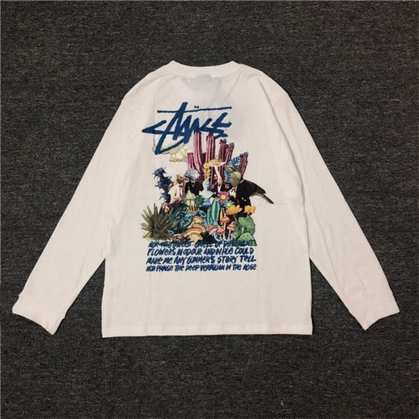 Stussy ステューシーブランドtシャツ 子供服 スウェット パーカー ル 綿 長袖シャツ 100 - 160CM トップス キッズ男女兼用 ジュニア ワンポイント 男の子 女の子 かわいい 服 やわらか あたたかい ファッション おしゃれ カジュアル