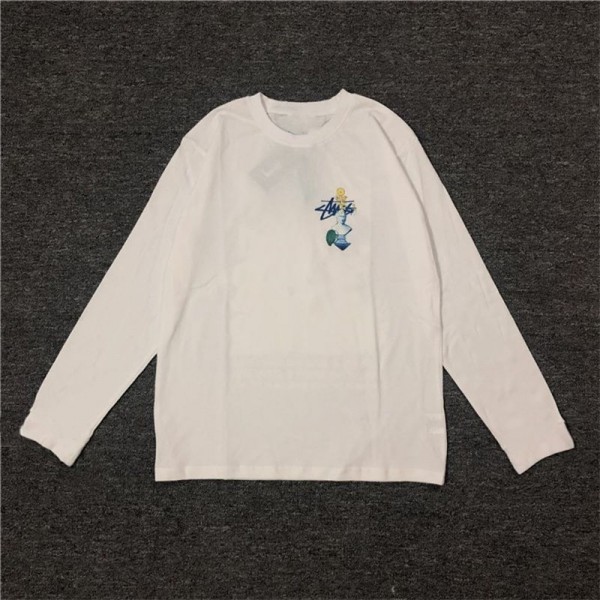Stussy ステューシーブランドtシャツ 子供服 スウェット パーカー ル 綿 長袖シャツ 100 - 160CM トップス キッズ男女兼用 ジュニア ワンポイント 男の子 女の子 かわいい 服 やわらか あたたかい ファッション おしゃれ カジュアル