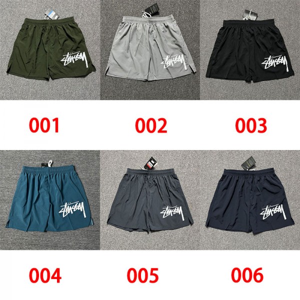 ブランド ステューシーハーフパンツ メンズ スポーツ STUSSY ショートパンツ 速乾 通気 短パン トレーニングショーツ 半スボン ジップアップポケット M - 3XL