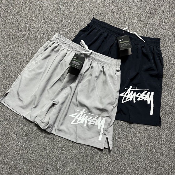 ブランド ステューシーハーフパンツ メンズ スポーツ STUSSY ショートパンツ 速乾 通気 短パン トレーニングショーツ 半スボン ジップアップポケット M - 3XL