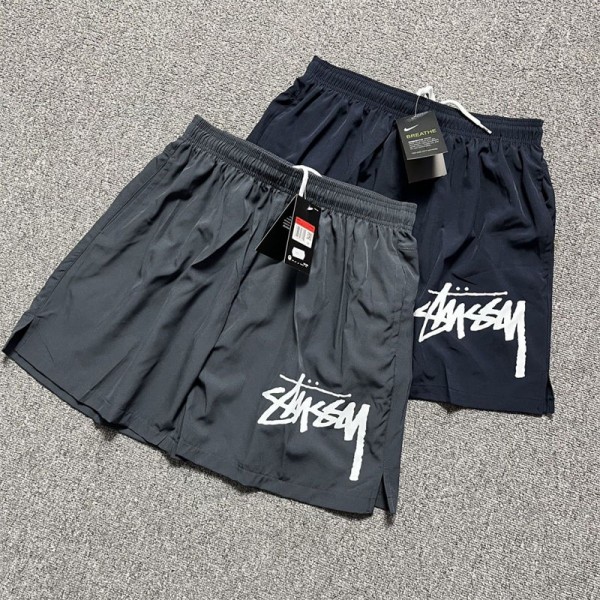 ブランド ステューシーハーフパンツ メンズ スポーツ STUSSY ショートパンツ 速乾 通気 短パン トレーニングショーツ 半スボン ジップアップポケット M - 3XL