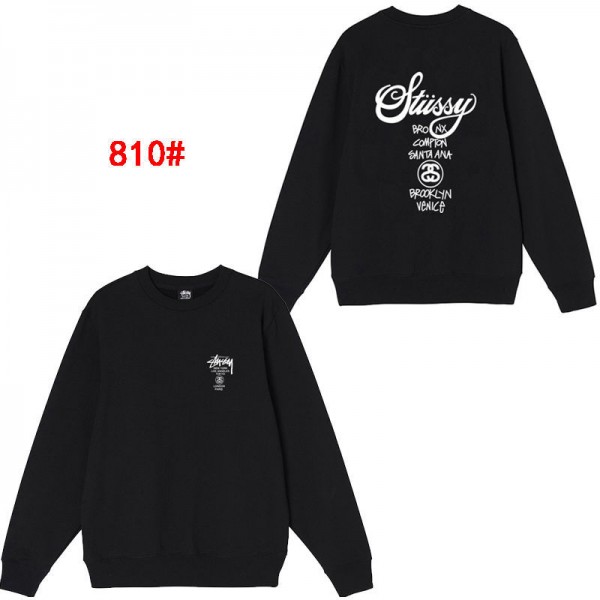 Stussy ステューシーブランドトレーナー パーカー レディース 裹起毛 プルオーバー ゆったり 大きいサイズ ビッグシルエットスウェット 長袖トップス プリント柄 おしゃれ 韓国 体型カバー お出かけ カジュアル 秋冬 M - 3XL