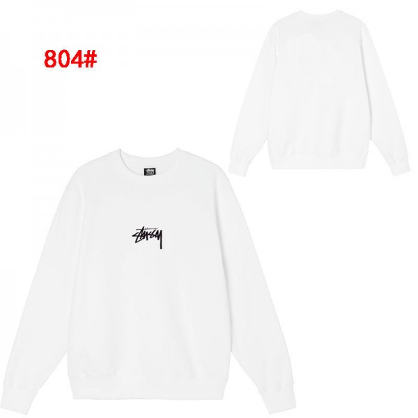 Stussy ステューシーブランドトレーナー パーカー レディース 裹起毛 プルオーバー ゆったり 大きいサイズ ビッグシルエットスウェット 長袖トップス プリント柄 おしゃれ 韓国 体型カバー お出かけ カジュアル 秋冬 M - 3XL