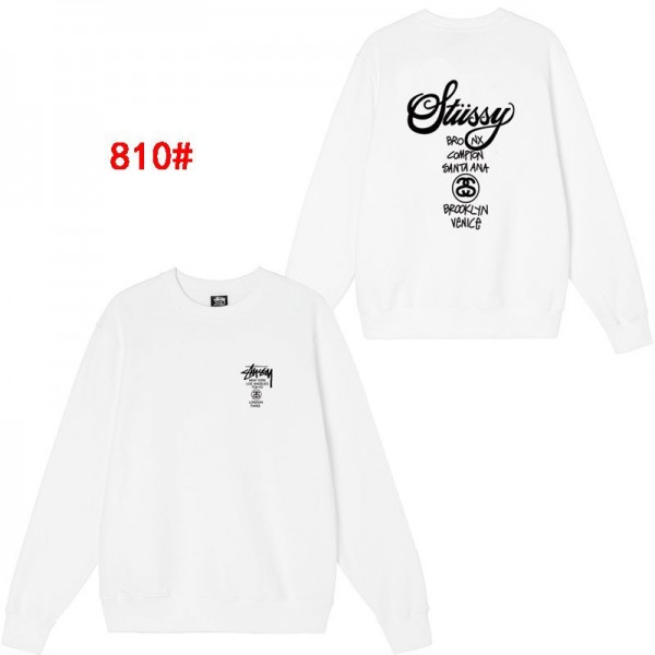 Stussy ステューシーブランドトレーナー パーカー レディース 裹起毛 プルオーバー ゆったり 大きいサイズ ビッグシルエットスウェット 長袖トップス プリント柄 おしゃれ 韓国 体型カバー お出かけ カジュアル 秋冬 M - 3XL