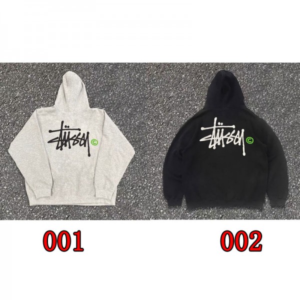 Stussy ステューシーブランド親子パーカー コピーブランドキッズスウェット上着ゆったりメンズ 服 コピー 裏起毛トレーナースウェットパーカー90-160cm M-2XL