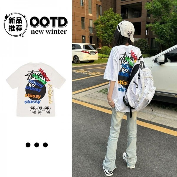 Stussy ステューシーブランドtシャツカットソー コピー ブランド半袖tシャツ S-3XL ハイブランド半袖tシャツ 男女兼用 韓国 パチモン tシャツ