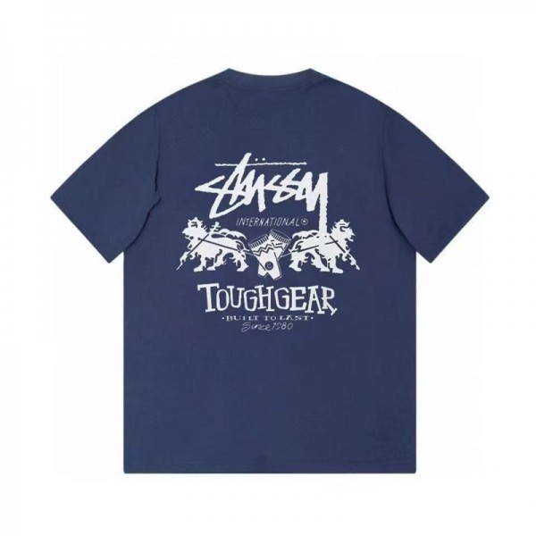Stussy ステューシーハイブランドキッズ服 半袖ｔシャツ 丸首 110-170cm 子供トップス 速乾 UVカット 高通気 ロゴプリント ショートスリーブTシャツ バスケットボールジュニア