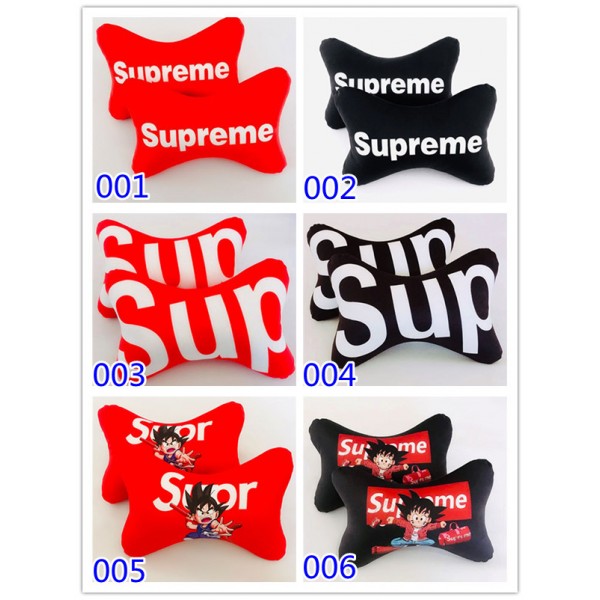 Supreme/シュプリーム 車グッズ ヘッドレスト ネックパッド 車用品 クッション 首枕 頚椎サポート 運転席アクセサリー 高品質 カーシートピロー 流行り ファッション