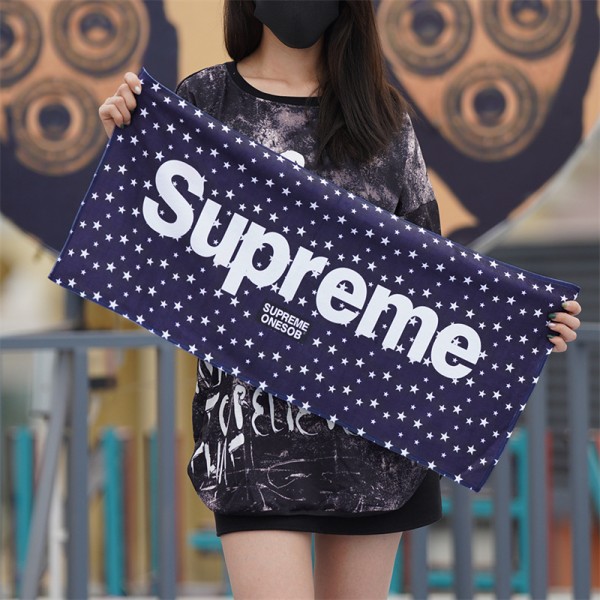 Supreme シュプリームビーチバスタオル 激安ブランドスポーツタオル メンズブランド速乾タオル男女兼用タオルブランド 人気 女性