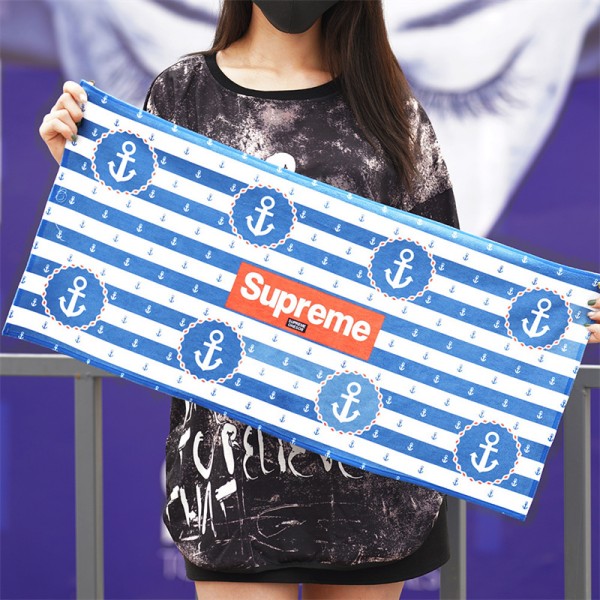 Supreme シュプリームビーチバスタオル 激安ブランドスポーツタオル メンズブランド速乾タオル男女兼用タオルブランド 人気 女性