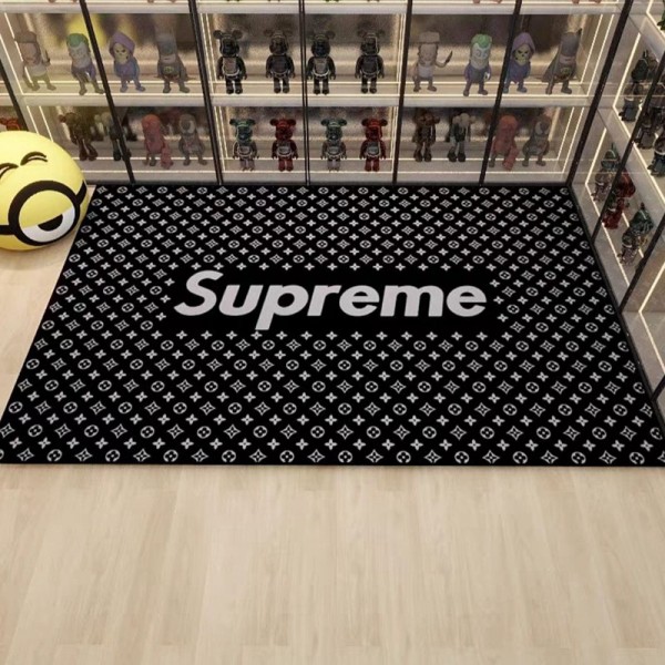 Lv ルイヴィトン Supreme シュプリームハイブランド室内マット滑り止め絨毯 じゅうたん マット ラグカーペット 部屋マット カーペット 消音 抗菌ブランド シャワーマット吸水