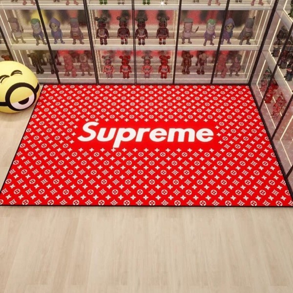 Lv ルイヴィトン Supreme シュプリームハイブランド室内マット滑り止め絨毯 じゅうたん マット ラグカーペット 部屋マット カーペット 消音 抗菌ブランド シャワーマット吸水