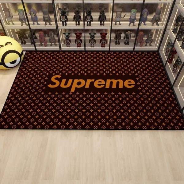 Lv ルイヴィトン Supreme シュプリームハイブランド室内マット滑り止め絨毯 じゅうたん マット ラグカーペット 部屋マット カーペット 消音 抗菌ブランド シャワーマット吸水