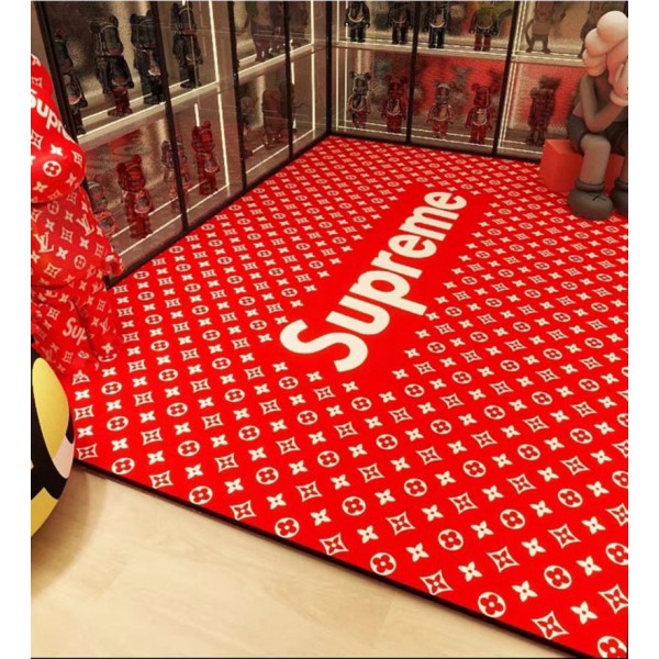 Lv ルイヴィトン Supreme シュプリームハイブランド室内マット滑り止め絨毯 じゅうたん マット ラグカーペット 部屋マット カーペット 消音 抗菌ブランド シャワーマット吸水