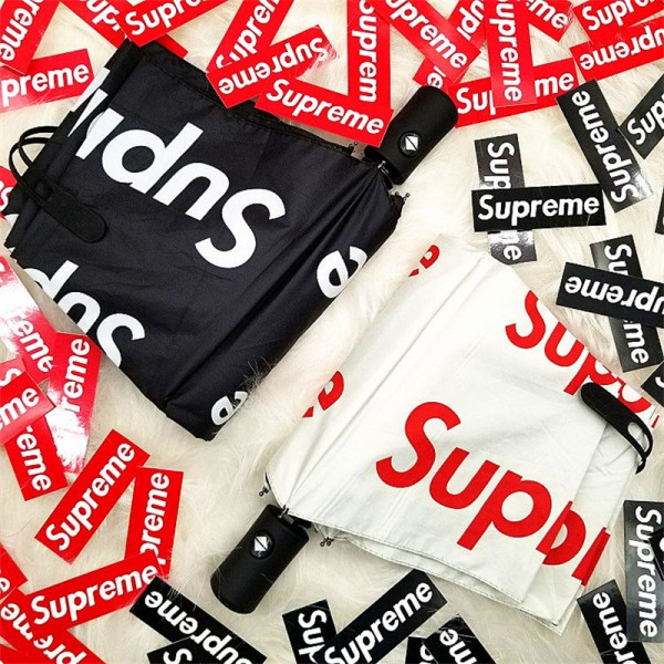 Supreme シュプリームブランド傘 晴雨傘 オシャレ高級  uvカット男女 おしゃれ日傘 軽量 大型 定番プリント柄 晴雨兼用 男女通用 高品質 人気ショート 紫外線防止 シンプル