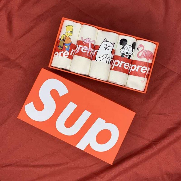 Supreme シュプリームハイブランド ソックス 綿製レディース向け 靴下 かわいいコットン 靴下 メンズ 通気性上質な コットン ソックス くつした