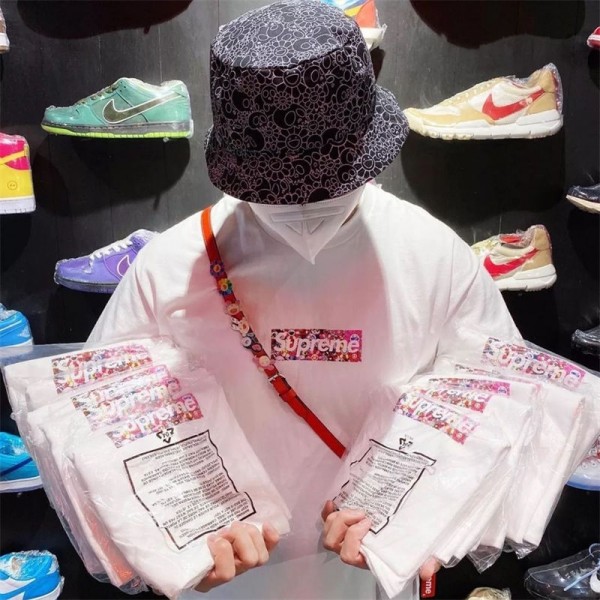 Supreme シュプリームハイブランド半袖tシャツ男女兼用ブランドtシャツ高品質Tシャツカットソーペアカップル大人の上質Tシャツ S - 2XL