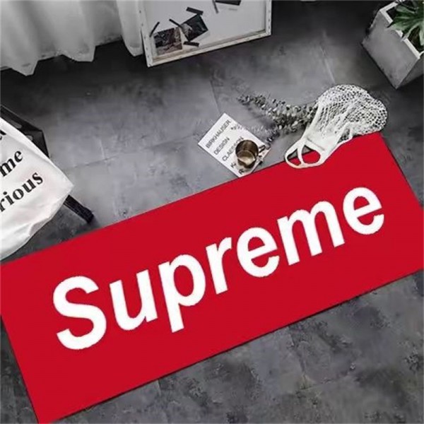 Supreme シュプリームブランドラグマット カーペット ムートンマット 滑り止め付 柔らかい シープスキン 厚手 手触り優しい ふわふわ 折り畳み 洗える 抗菌 防ダニ 北欧 キャンプ 冷房 床暖房対応 70 * 140cm フェイクド・フォックス・カラー