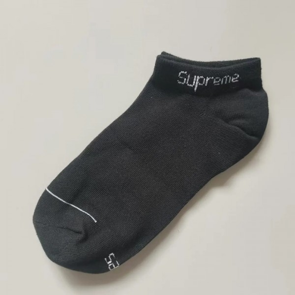 Supreme シュプリームハイブランド ソックス 綿製コットン 靴下 メンズ 通気性ブランドミドルソックス 高品質浅口ソックス 女の子好き 韓国